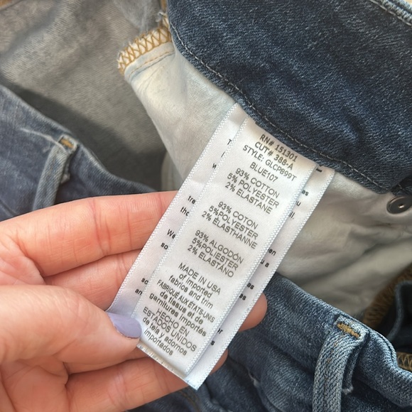 Good American Good Legs Blue 107 Distressed Skinny Jeans Women's size 16 - Picture 6 of 8